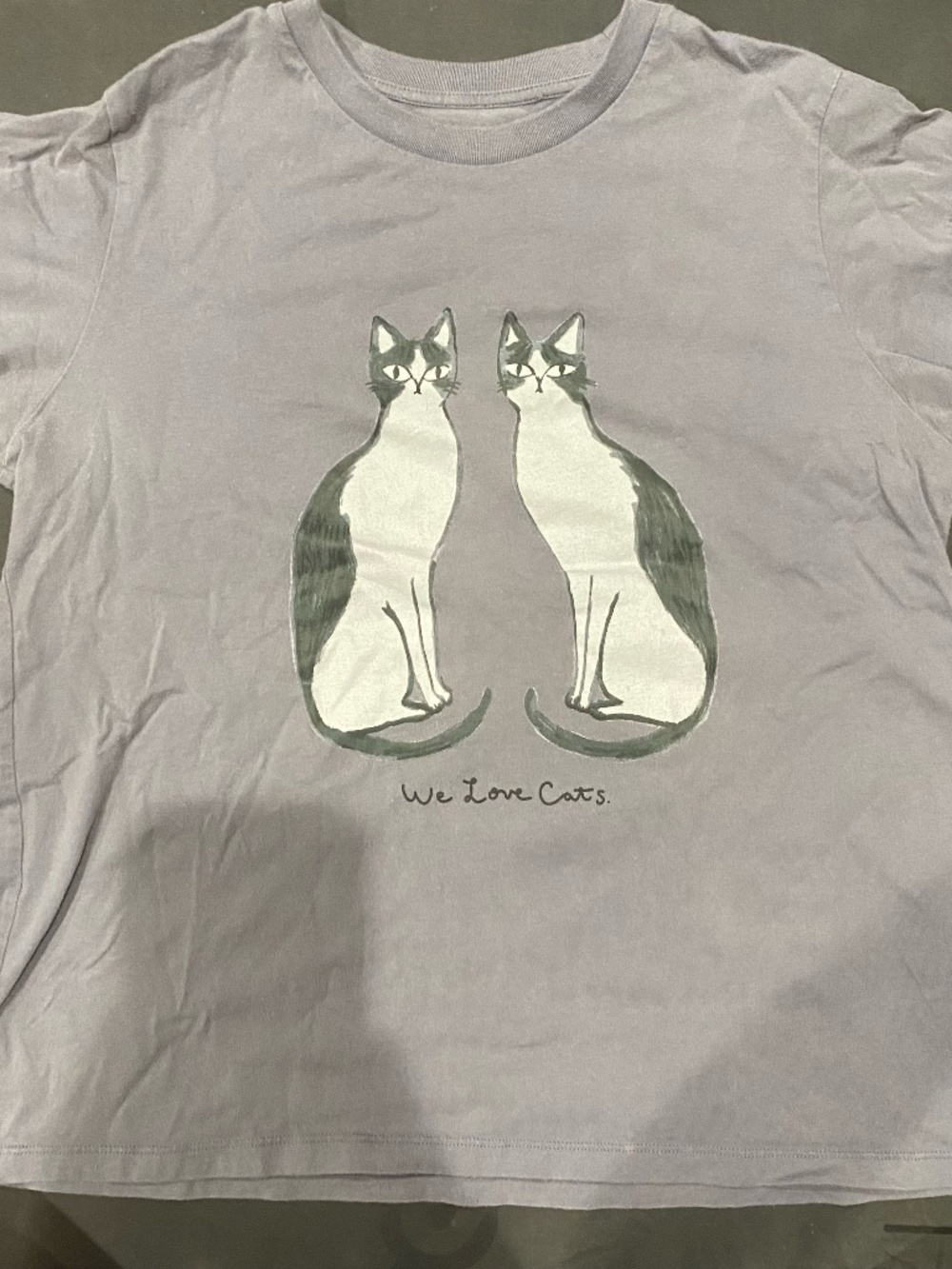 Medium gray "We Love Cats" T-shirt, UNIQLO UT,